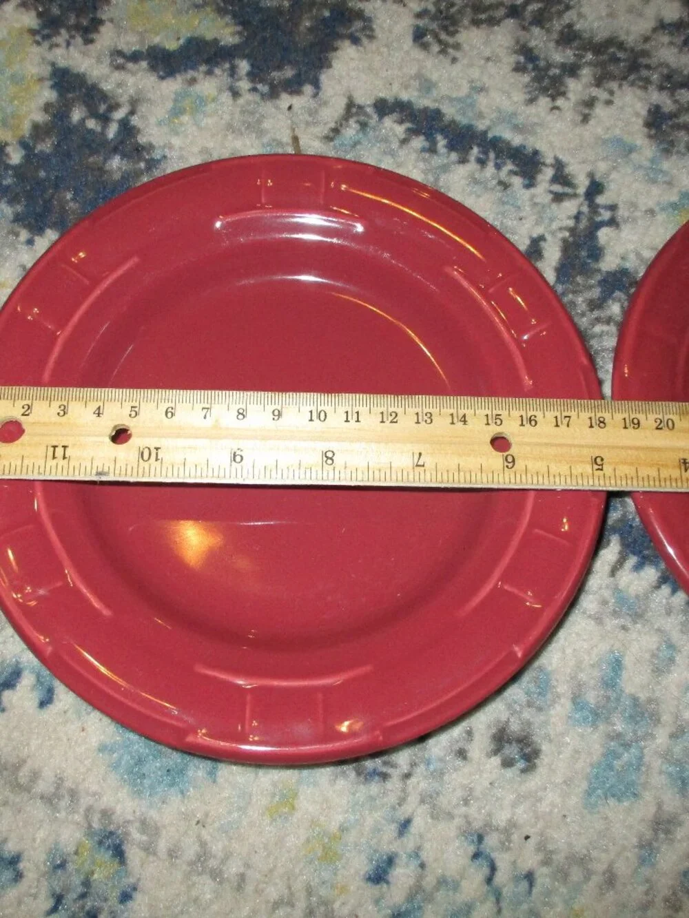 2 Small Longaberger Woven Traditions Bread & Butter plates Paprika #1